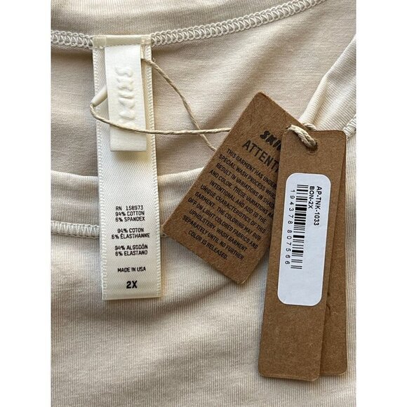SKIMS Women's Outdoor Crew Neck Sleeveless Tank Top Size 2X Bone - Picture 3 of 9
